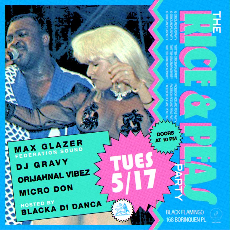 Heads up! Tuesday, 5/17 <a href="/BlackFlamingoNY/">Black Flamingo</a> w/ <a href="/MaxGlazer/">Max Glazer</a> <a href="/DJGravy/">Abba Ranks</a> <a href="/ORIJAHNALVIBEZ/">BRIAN ORIJAHNAL</a> <a href="/MICROdon/">MICRO DON DADA</a> <a href="/BLACKAdidanca/">Blacka</a>