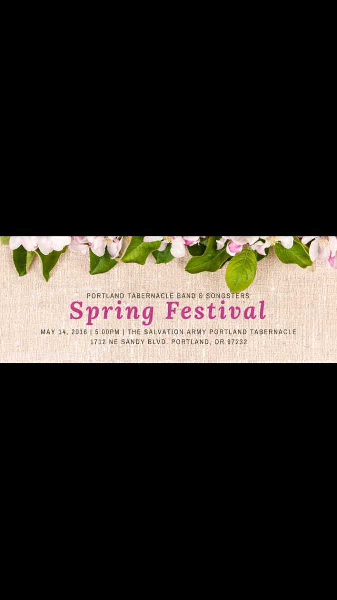 DMDCascade's tweet image. Portland Tabernacle Band and Songsters in concert May 14th @ 5:00PM.
Come along...you'll LOVE it!