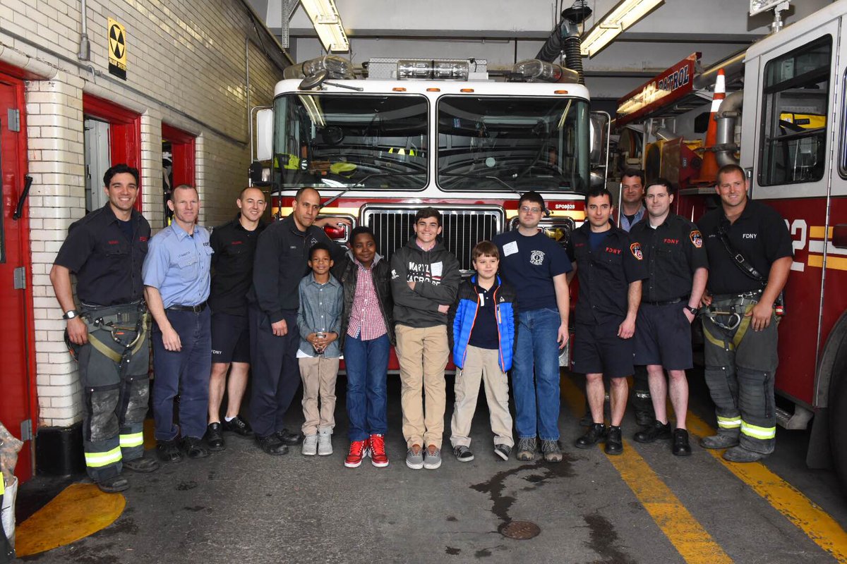 FDNY's tweet photo. #FDNY members from #Engine304 & #Ladder162 in #Queens participate in @Tuesdayschldrn 14th annual #TOCTWD2016 https://t.co/rBVolNtdEg