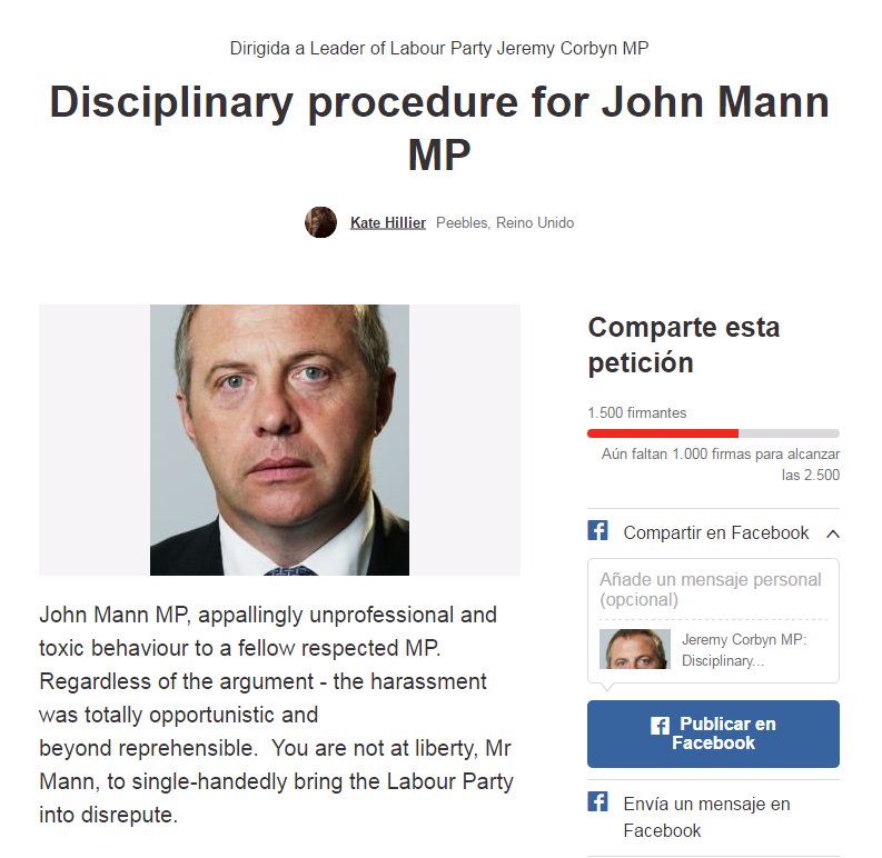 HughJaeger's tweet image. .@labourwhips won't suspend bully @JohnMannMP.
But 1,500 sign @Change petition against him!
change.org/p/jeremy-corby…