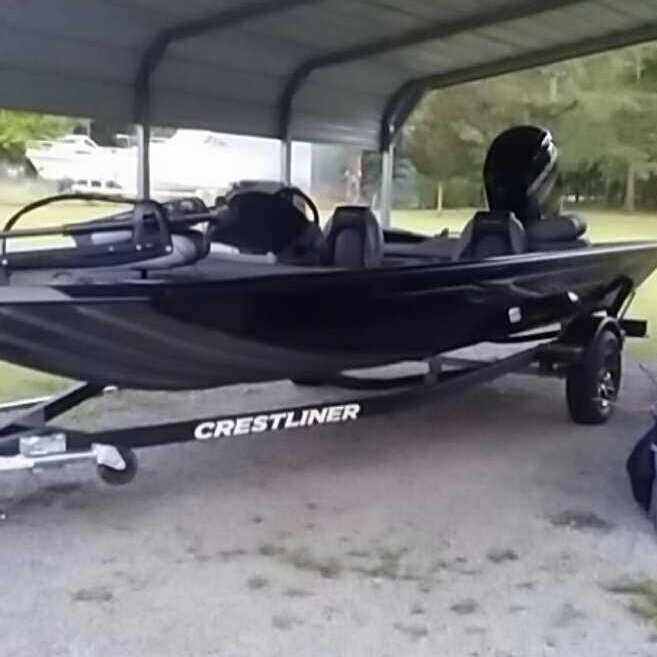 Well here's the new boat.  Crestliner VT 18 115 Mercury Four Stroke.  80lb Minn Kota Maxxum.