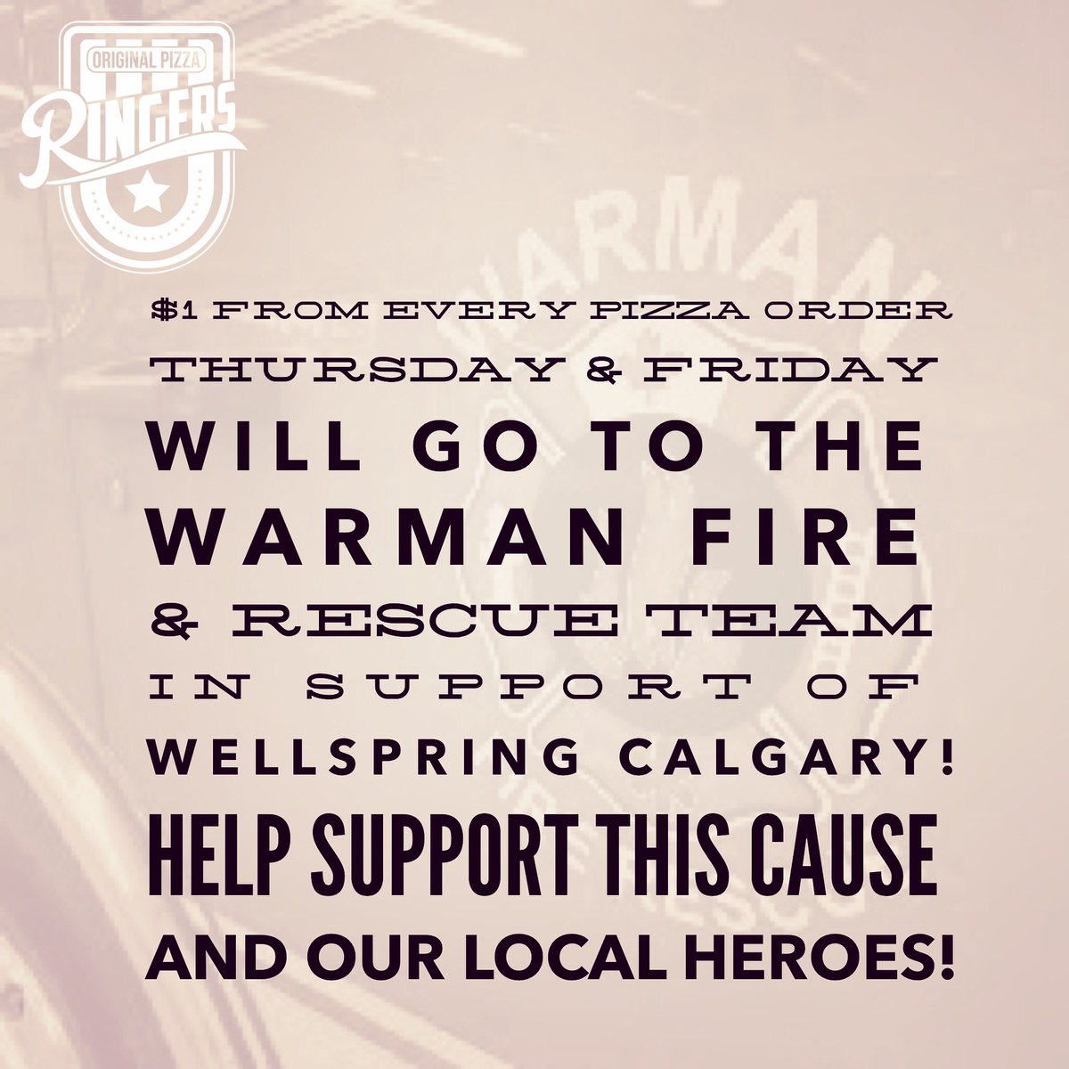 RingersPizza's tweet photo. We're fundraising today and need your support! #Warman #ringerspizza #pizza fundraiser #wellspringcalgary https://t.co/FA9fbRcfWA