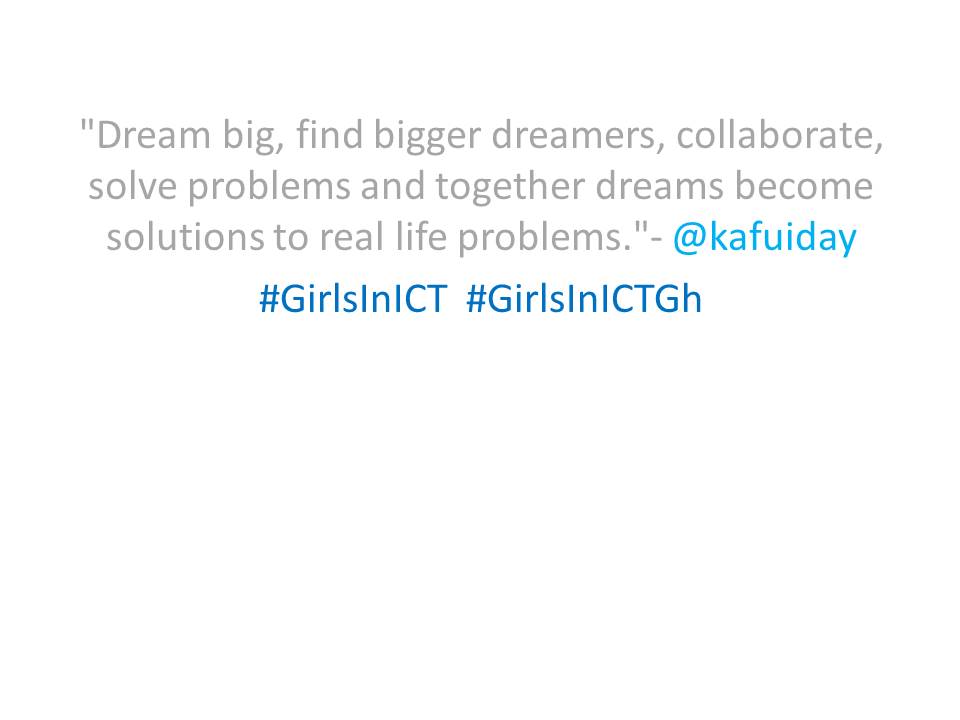 #GirlsinICT with <a href="/kafuiday/">Kafui Yevu</a> #GirlsInICTGh