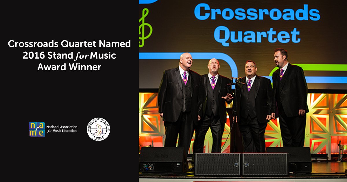 Crossroads Quartet Named NAfME’s 2016 Stand for Music Award Winner: ow.ly/4ncfUb <a href="/crossroadsqt/">crossroadsquartet</a>