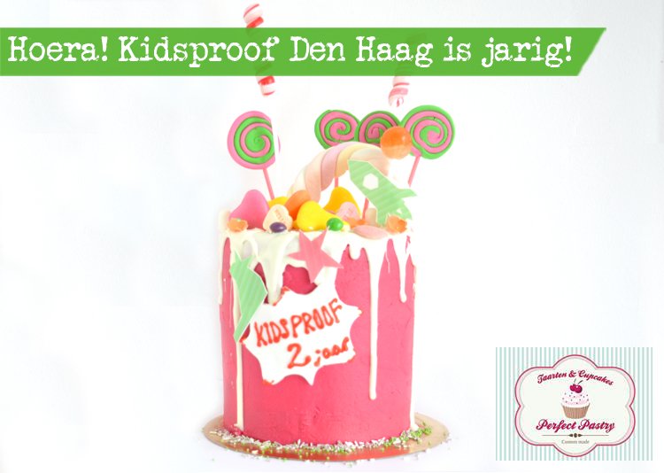 Hoera! #Kidsproof #DenHaag is 2 jaar! En daarom bakte #PerfectPastry deze knotsgave té lekkere taart. Yummie!