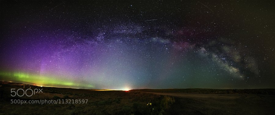 New on 500px : Aurora and the Milky Way by Landscapeaddict