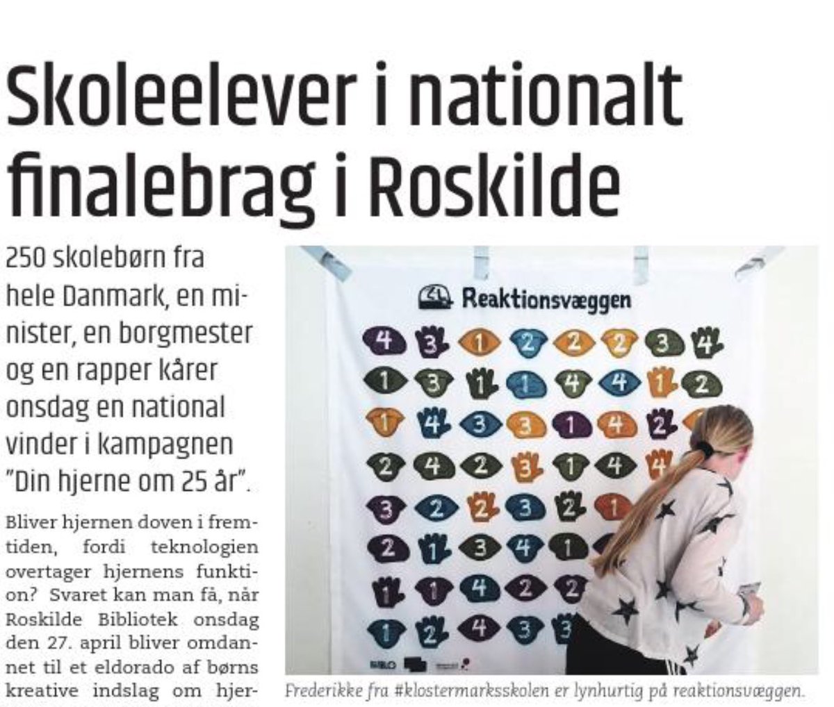 KlostermSkole's tweet photo. Så blev vi da lige nævnt med et hashtag i avisen😃#Klostermarksskolen #lærmedklm https://t.co/Tp2oCYzrHO