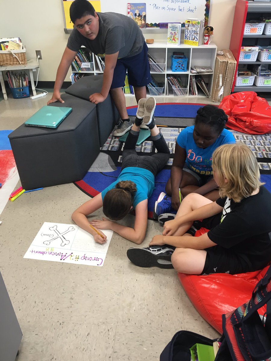 ImagineCreateCo's tweet image. Digging into the Bill of Rights to determine which one is most important to them and justifying why. @SandersSMES