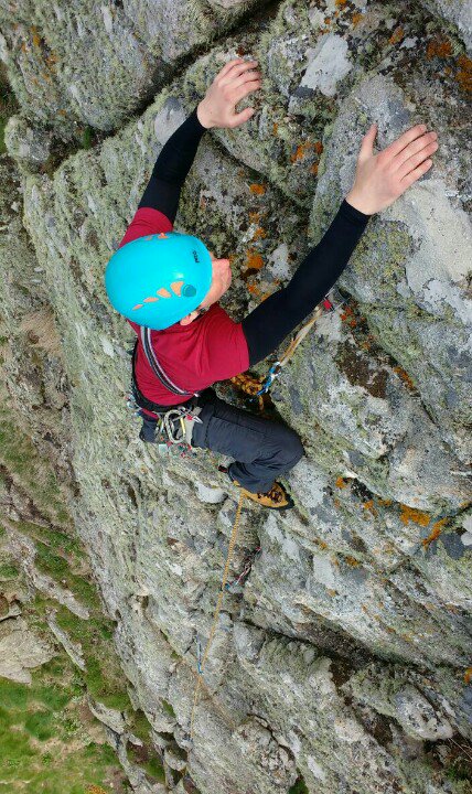 KernowKlimber's tweet photo. Day 3 of @eboadventure learn to lead #climbing course. Went down to sunny #chairladder. My student is doing well! https://t.co/8CRLZBDMkp