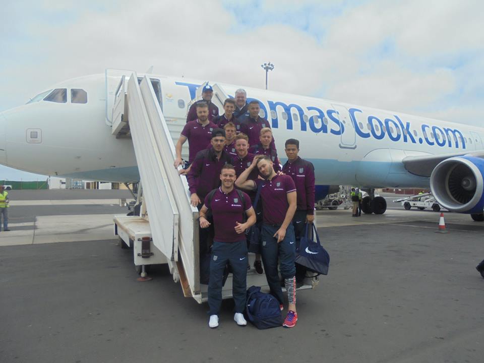 England Beach Soccer team arrive on Sal to play Spain, Cape Verde, Portugal #thomascook  #ChrisEvansBreakfastShow