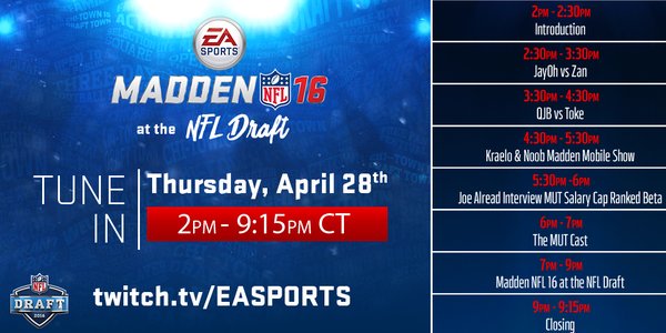 Madden Nfl 22 Today S Twitch Schedule Live From The Nfldraft T Co Lkbweahvf7 T Co D3sxkez00x Twitter Madden Nfl 22 Today S Twitch Schedule Live From The Nfldraft T Co Lkbweahvf7 T Co D3sxkez00x Twitter