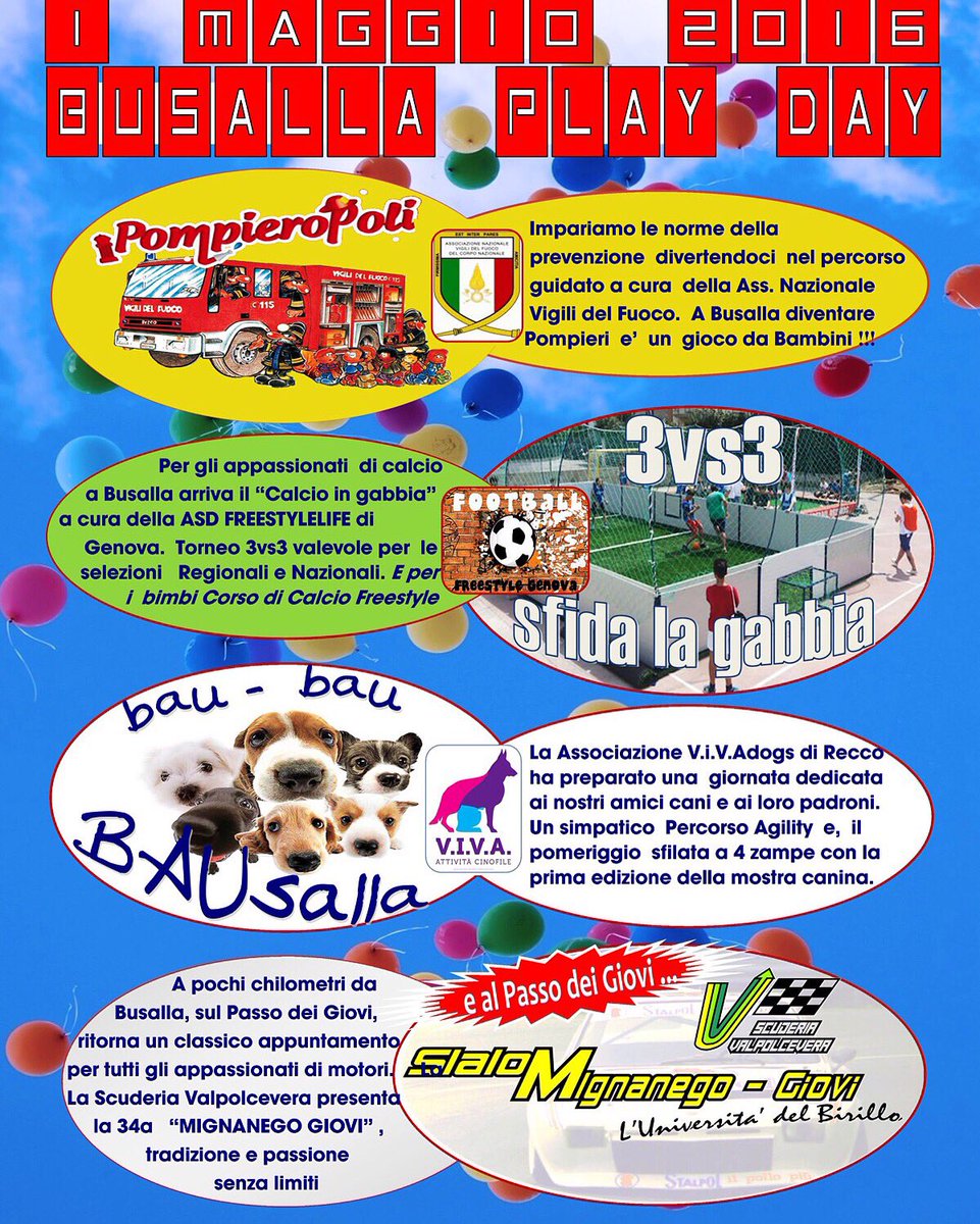 #primomaggio a #Busalla #pompiropoli #bausalla #calcio e la #Mignanego #giovi