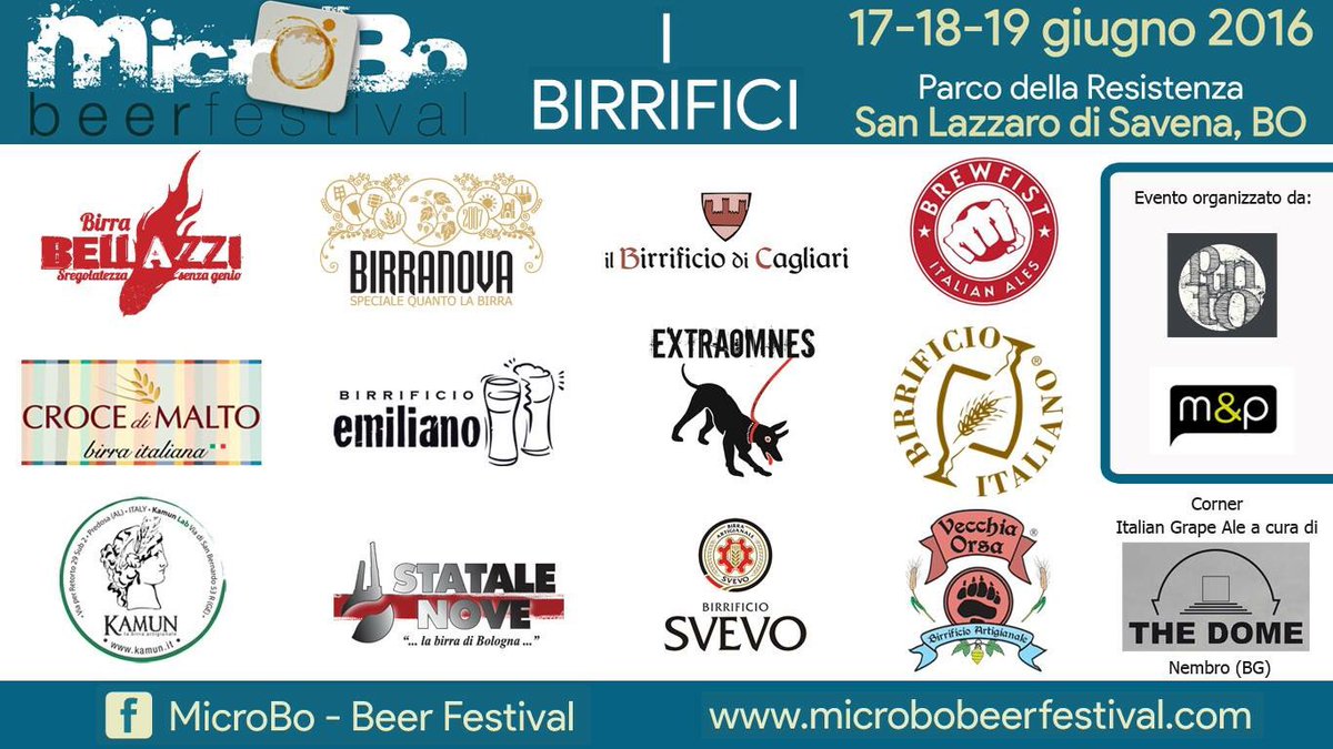 microbobeerfest's tweet photo. I birrifici che vi aspettano al MicroBo Beer Fest: #tantasete #birraartigianale #festival #bologna https://t.co/AbQm0FLMCO