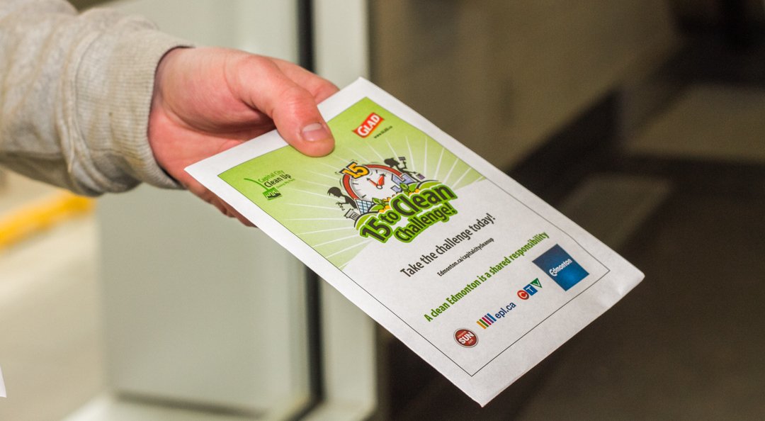 jc_xen's tweet photo. We teamed up with @DevonConsulting to promote #15toclean @CTV_Television  @CityofEdmonton @EPLdotCA @Edmontonsun https://t.co/GIrSREPjGl