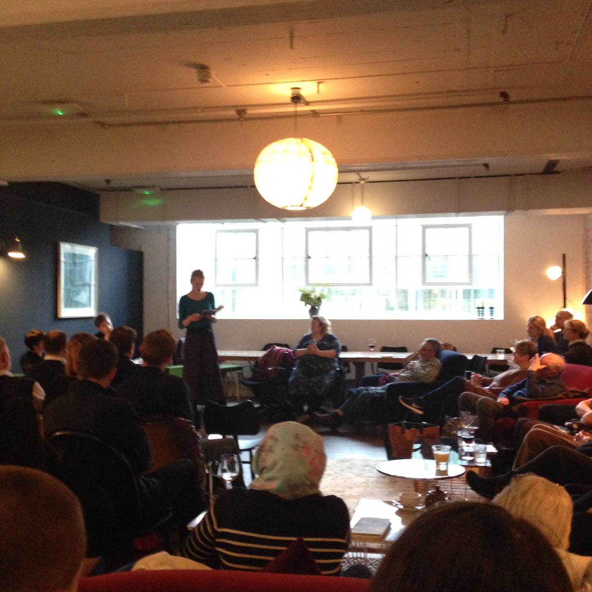 Starting our #FaberMembers event with a reading from <a href="/amy_may/">amy may</a>