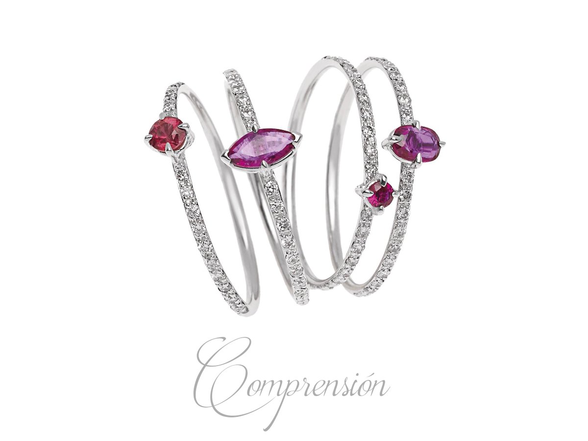 Anillos #minimal con rubíes y diamantes #diadelamadre #comprensión #7millonesderazones