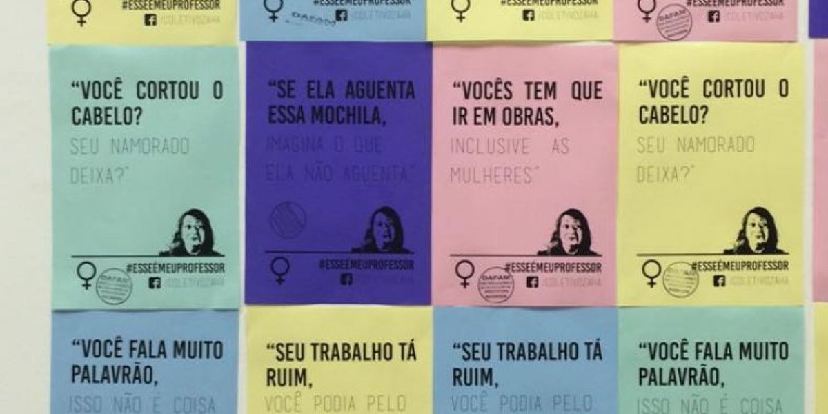 huffpostbrasil's tweet photo. Alunas do Mackenzie espalham cartazes para denunciar machismo de professores https://t.co/1XNAhDjldC https://t.co/NM2wj6iEwt