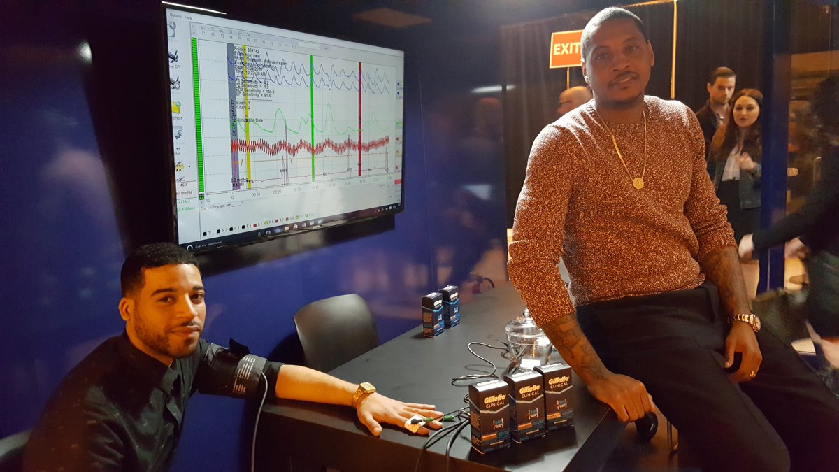 carmeloanthony's tweet image. #NYC My friends at @Gillette asked me to bring the heat to the Pressure Chamber. Going down now at #GrandCentral.