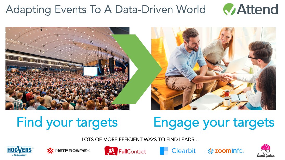 AttendInc's tweet image. Events are no longer good for B2B lead gen. They should be used to engage your target accounts #ABM #EventHacker