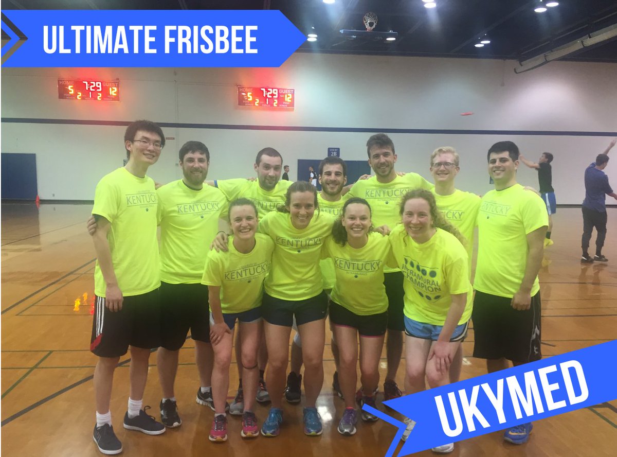 UKIntramurals's tweet photo. Last night we finished our Ultimate Frisbee Tournament- Congratulations to our champions, Wholesale &amp; UKYMED🏆 https://t.co/4fvhVNRLJj