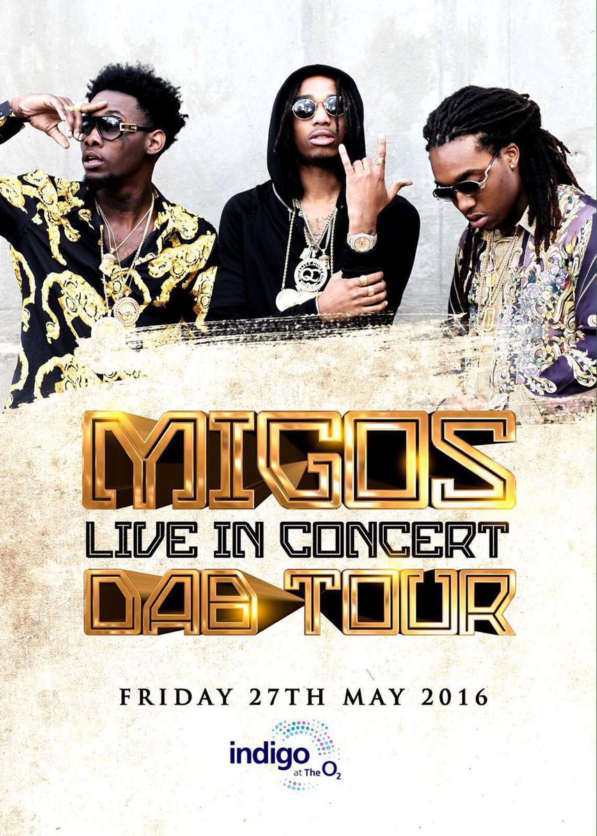 linkuptv's tweet photo. GET YOUR TICKETS NOW!! @Migos live at @indigoatTheO2 https://t.co/pfuoJ52y6V | @iNLiveUK https://t.co/a4sGxUz9fE