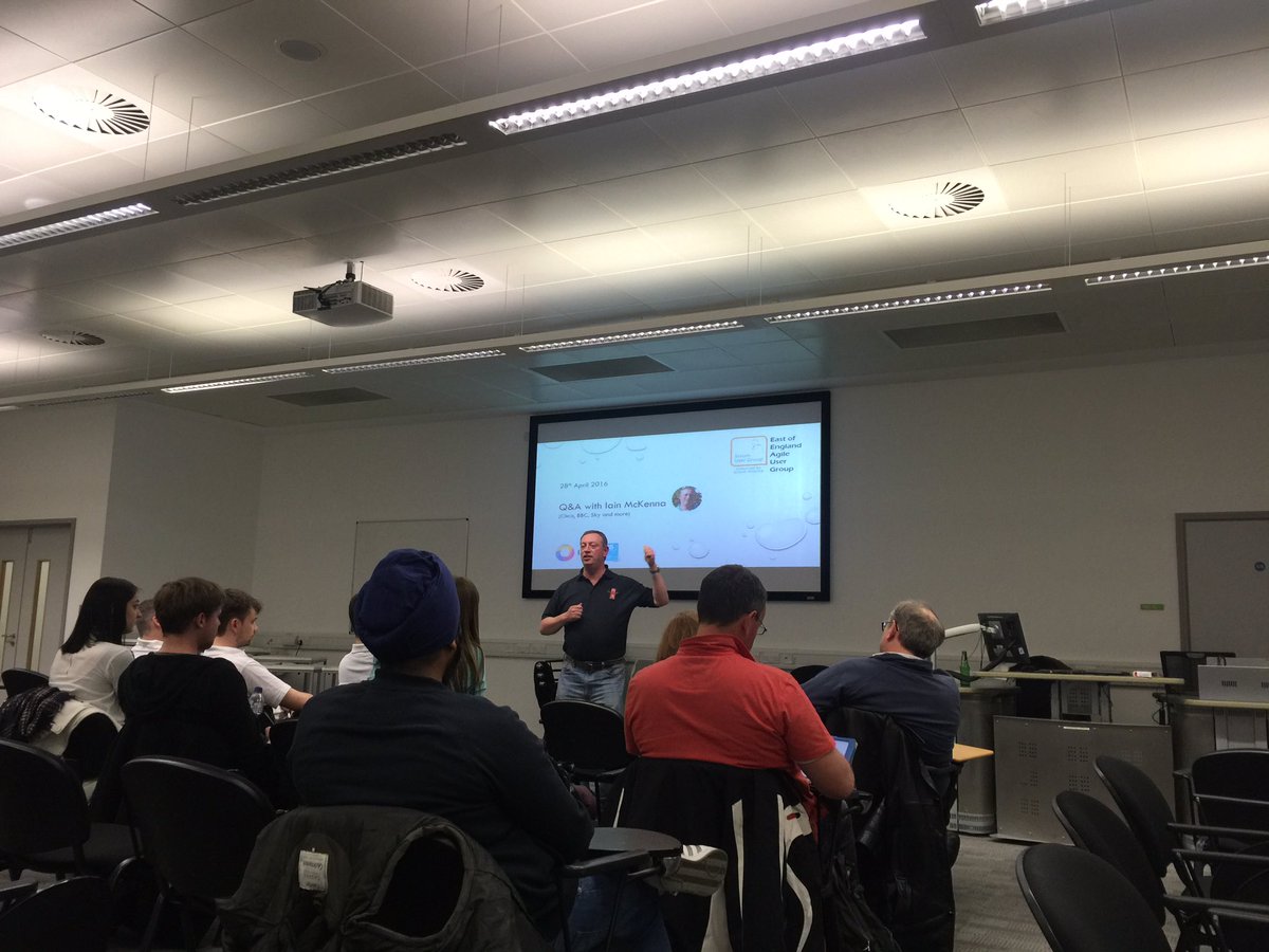 Q&A with Iain McKenna at @UCS_Research  #agilecoach #agilenetworking #meetup