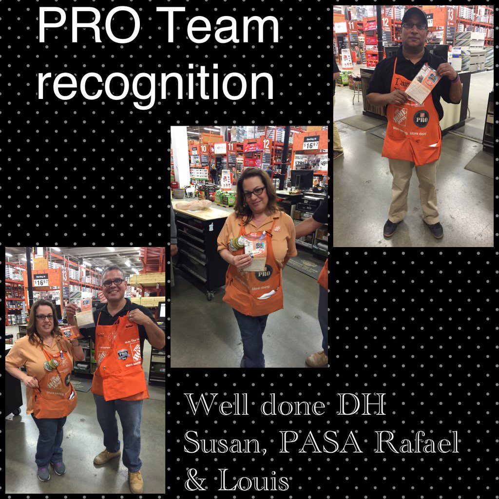 Thank you PRO Team at store #1217 for taking care of our PROs and for all you do daily, Thank you!!
