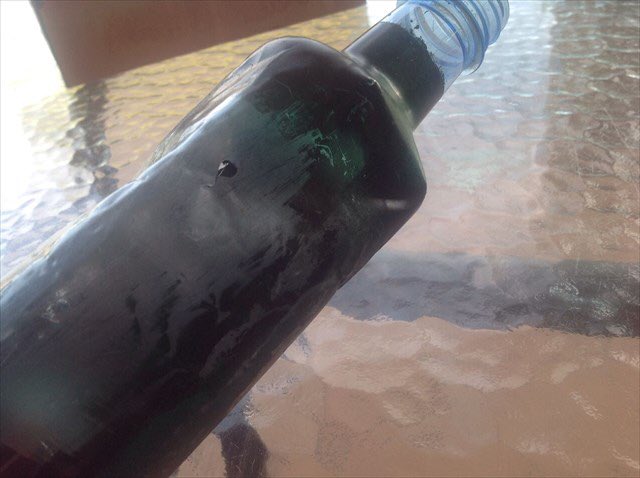 AdolficusGC's tweet image. Container of #puzzleCache &quot;Stick in a bottle&quot; crushed and with a hole (2nd pic) 😡😡😡 #barbarianCachers #geocaching