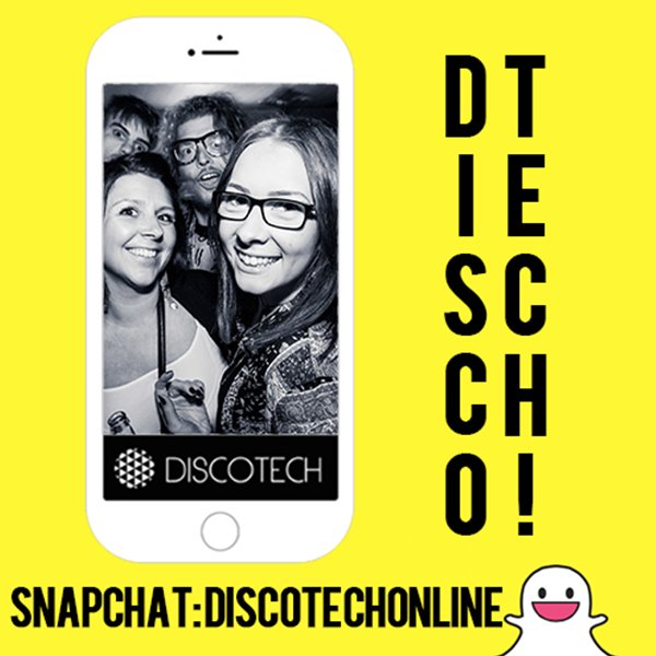 Discotech now has its very own Snapchat filter. Just scan right at any of our events on the app and hey presto!