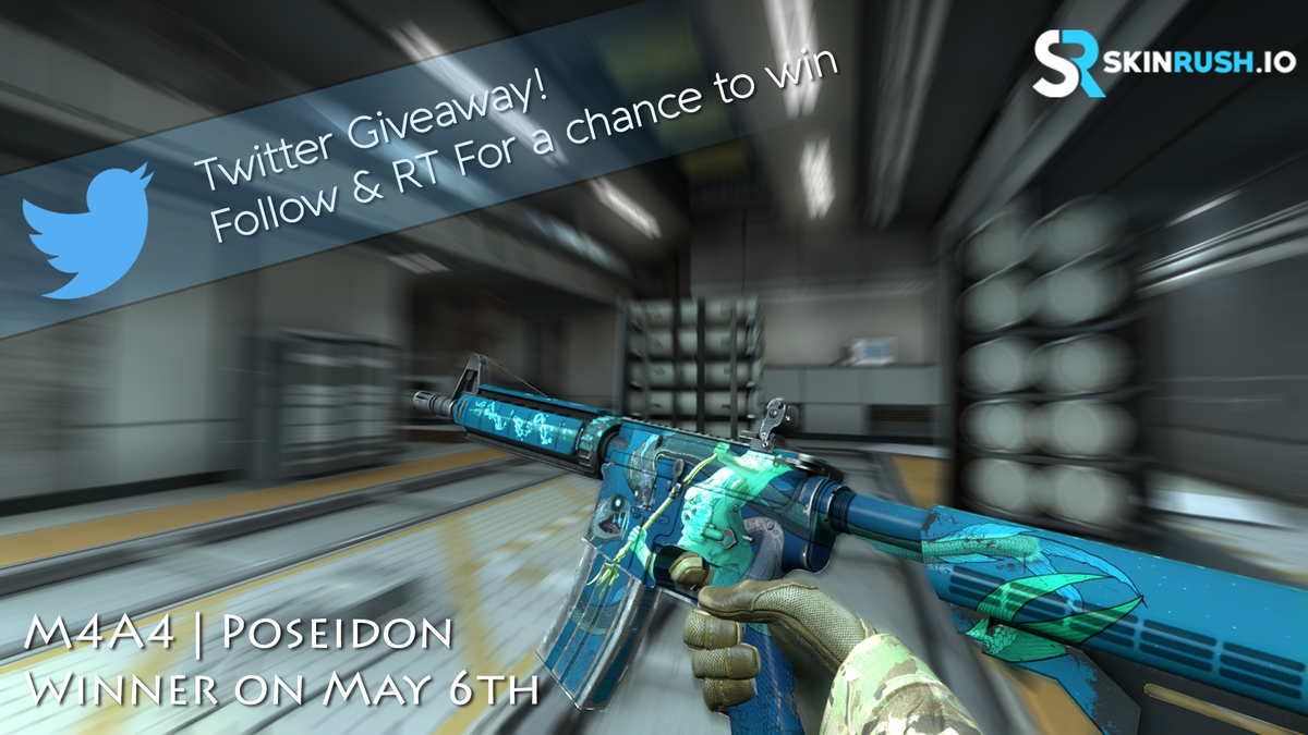 SkinRush_io's tweet image. Follow &amp;amp; RT for a chance to win our M4A4 Poseidon giveaway!  #CSGO #CSGOgiveaway skinrush.io