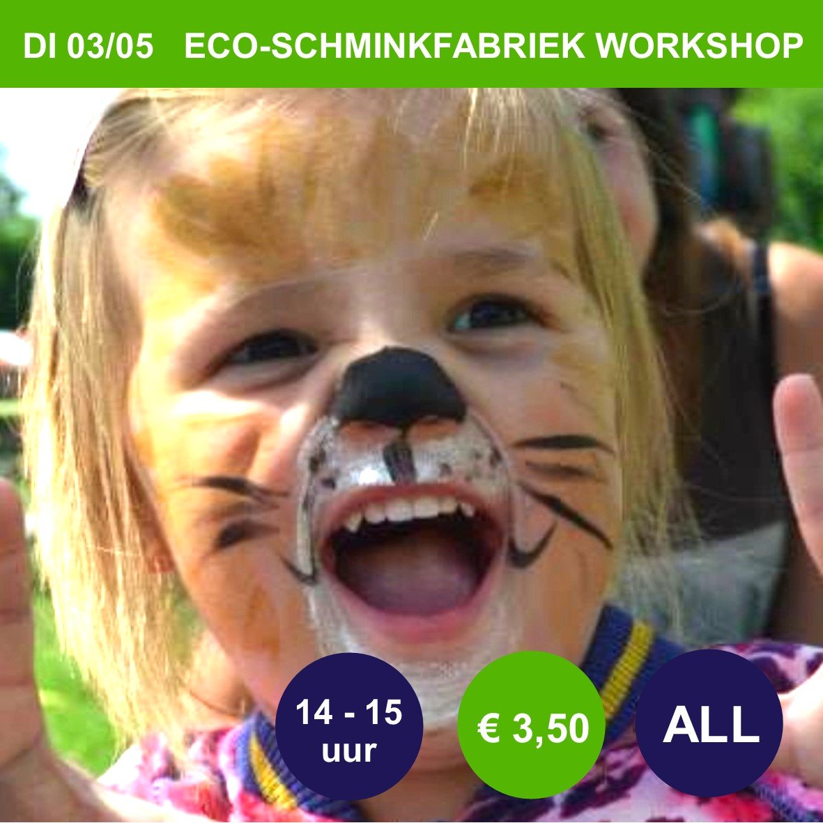 Je eigen schmink maken, hoe doe je dat? Leer het op dinsdag 3 mei <a href="/DeBoswerf/">De Boswerf</a> samen met <a href="/StudioStuifmeel/">Studio Stuifmeel</a>