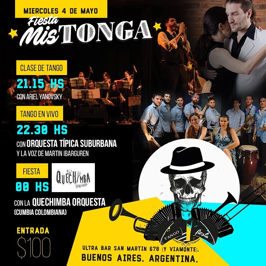 FiestaMistonga's tweet image. Próximo miércoles tango y cumbia en vivo! #OrquestaTipicaSuburbana y #QuechimbaOrquesta en #FiestaMistonga