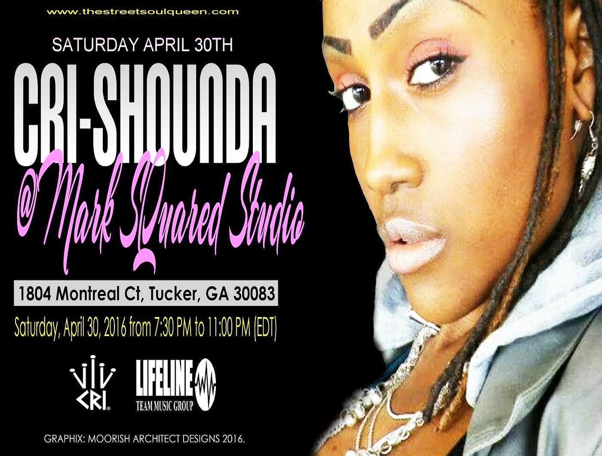 streetsoulqueen's tweet photo. 👑WorkCri!💋
APRIL 30TH!!!! Come rock
out with Me This Saturday 
@ Mark SQuared Studio!!! 
DOWNLOAD/PURCHASE #Salute https://t.co/HyzSqePOBX