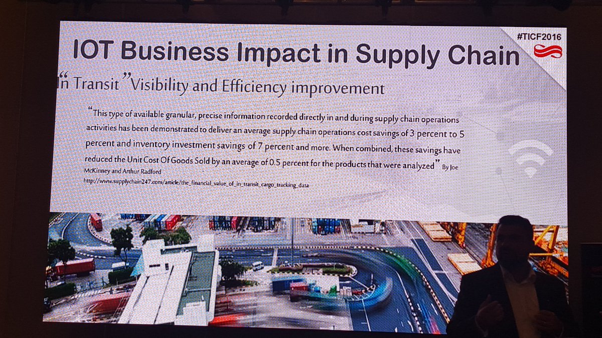 michelinbenegas's tweet photo. #IoT en la Cadena de Suministros. #TICF2016 https://t.co/4eZt36Axvb
