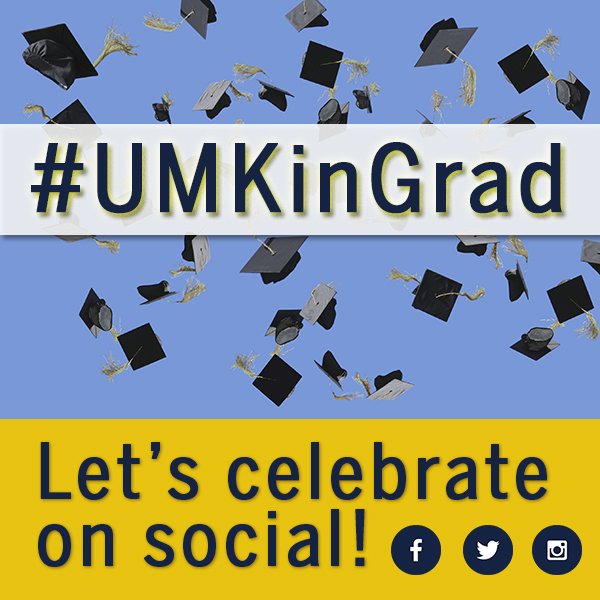 UMKines's tweet photo. We're 'bout to trek over to Hill for Commencement! See you soon (if you're walking today). Remember... #UMKinGrad! https://t.co/WZXZo9AoaN