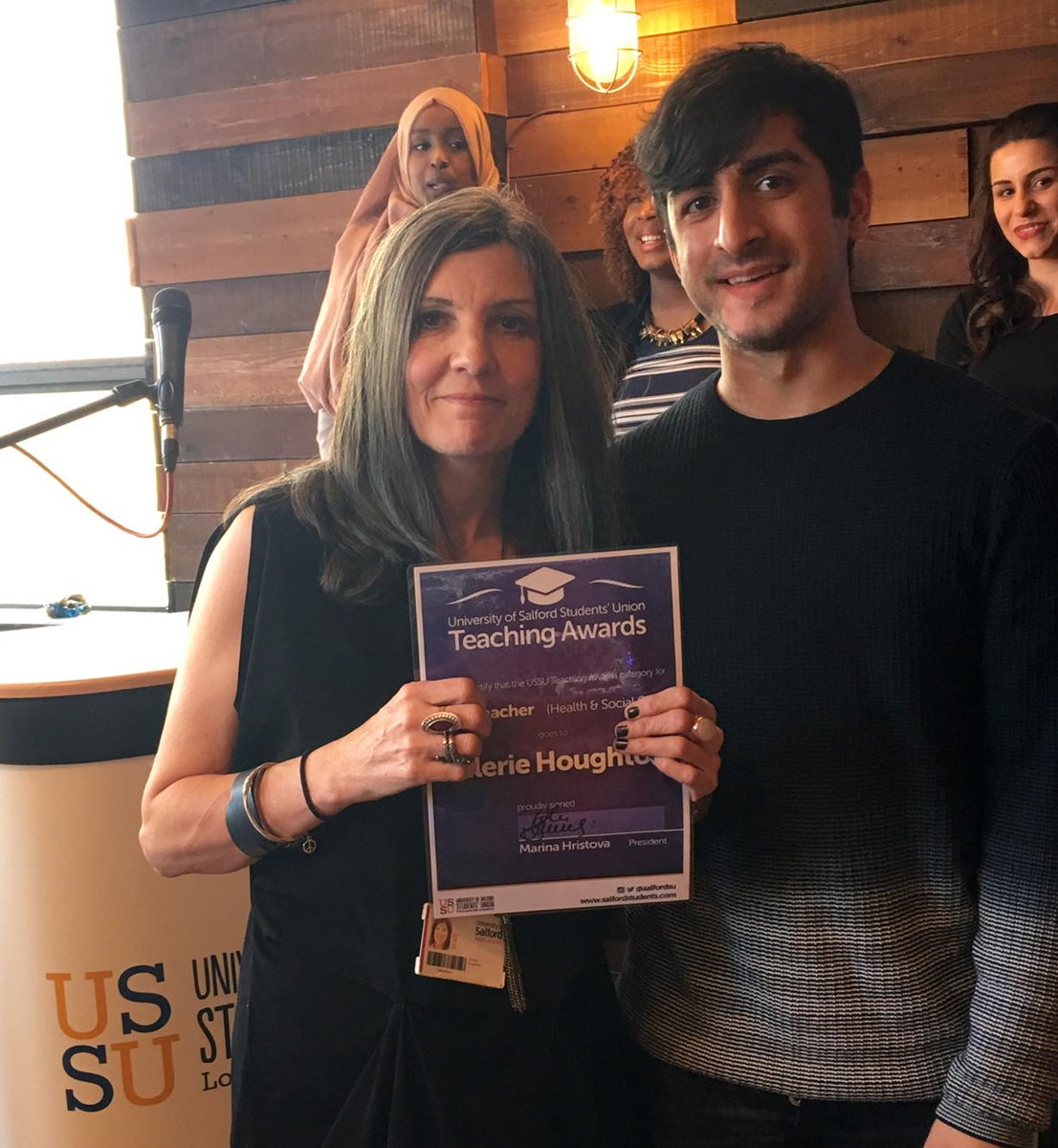 gone_2_get_help's tweet photo. Congratulations 2 our lovely @HoughtonVal She only went &amp; won #BestTeacher Health award! @JointProgramme @SalfordUni https://t.co/sXy5H2oohb
