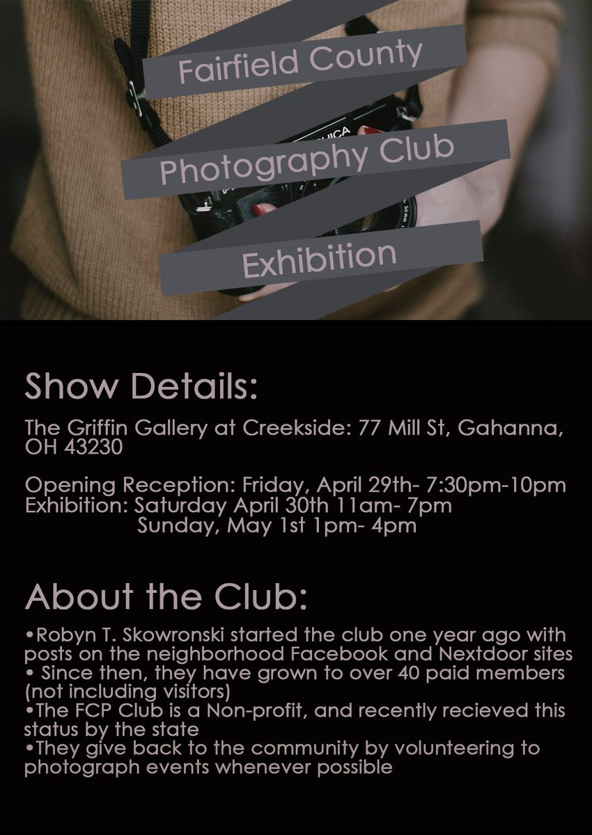 GGCreekside's tweet photo. Make sure to come by this weekend to see the Fairfield County Photography Exhibition! https://t.co/xx9YAkomNx