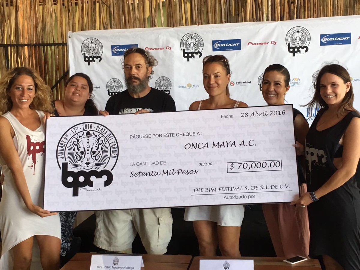 TheBPMFestival's tweet photo. Si estuviste en #BPM2016 eres parte de este donativo a la organización de apoyo al jaguar #OncaMaya. https://t.co/9QSMs06r8Z