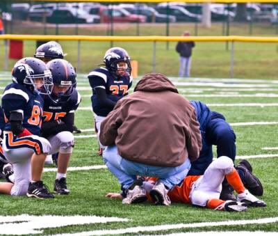 NFLandCTE's tweet photo. A young football player who is down for the count due to concussions. https://t.co/6CMYHUygfE