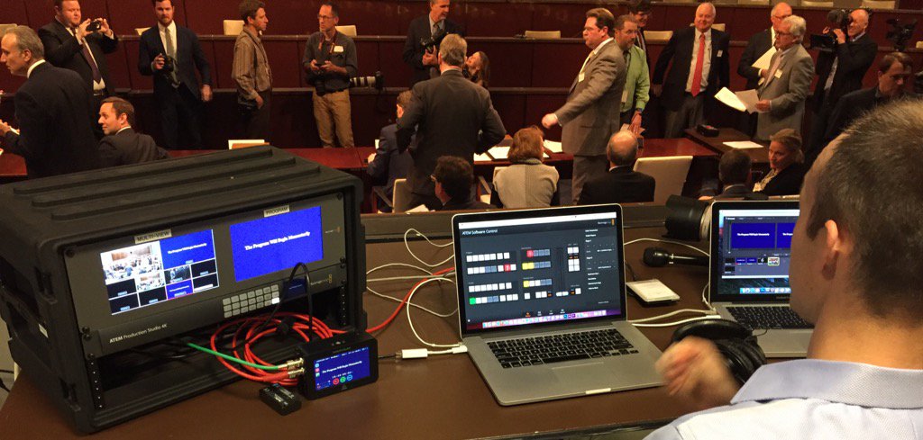 creativeliquid's tweet image. Set up for a live stream on Capitol Hill. #THIA15 #CleanRacing