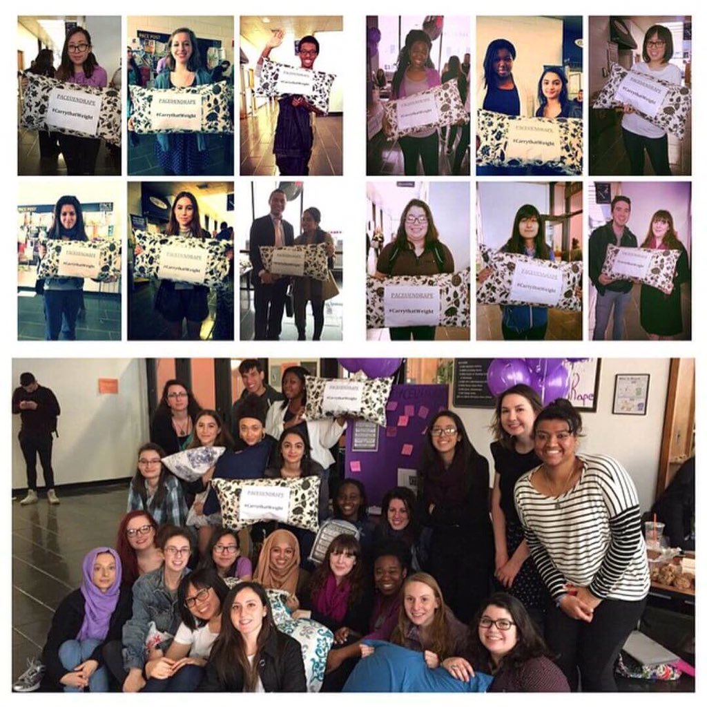 paceuendrape's tweet photo. #SAAM15 Throwback! Last year we carried pillows to symbolize our solidarity with survivors of campus assault @nsvrc https://t.co/STlqSFe4mo