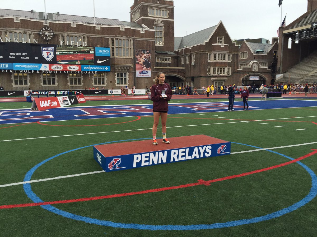 PennTrackXC's tweet photo. Veronika Karpenko of State College: your Penn Relays triple jump champ! https://t.co/GZ5lYTlGIv