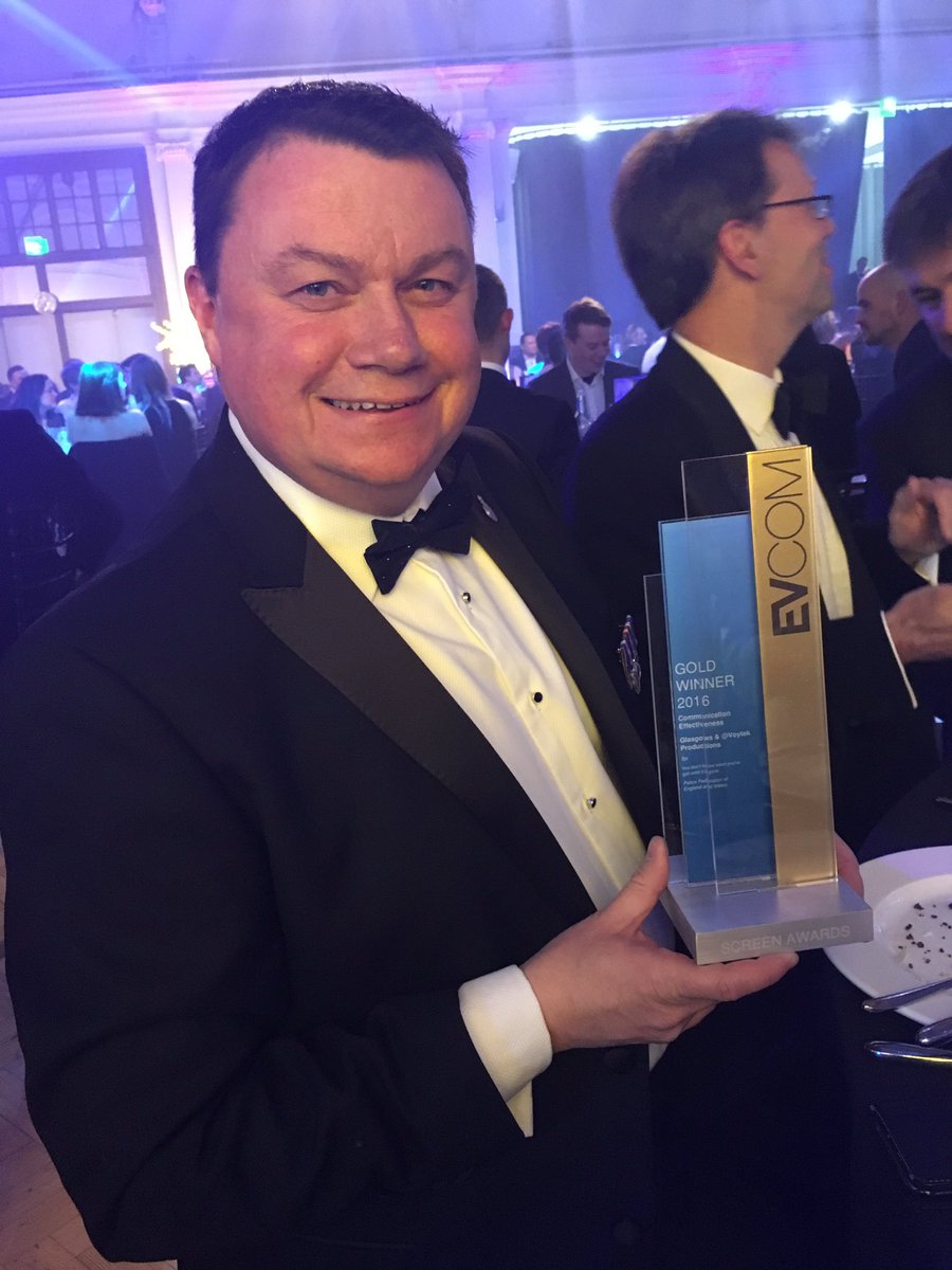 PFEW_HQ's tweet photo. Very pleased! Won #CommunicationEffectiveness award at @EVCOMUK gala - credits to @_Glasgows & @voytek_london ! https://t.co/koa6IRMK9Z