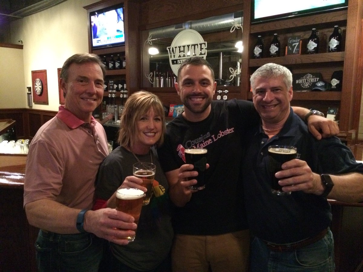 WhiteStreetBrew's tweet image. Look who’s in the house! Happy 1st Birthday @CMLobsterRAL, Deb and Greg! And TY Sabin for flying out @cmlobster!