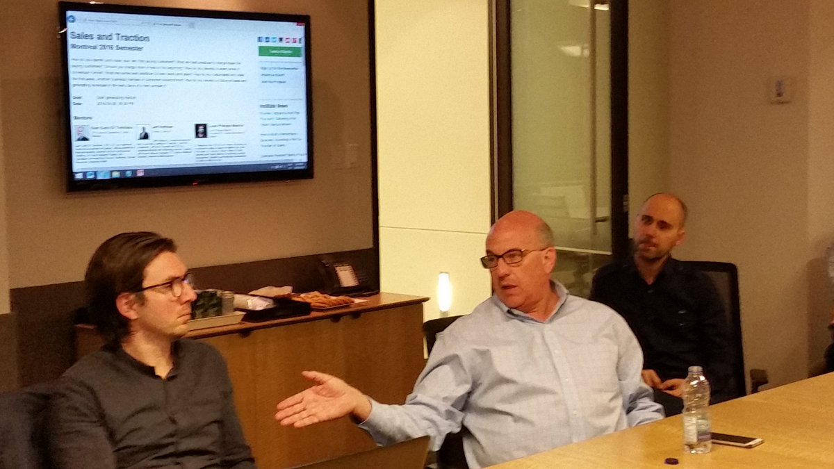 MontrealFI's tweet photo. #FounderInstitute #Montreal session on #Sales w/ LP Maurice, Jeff Hoffman, Gian Carlo Di Tommaso | #cdnintech #QC https://t.co/4VYRLUE8ve