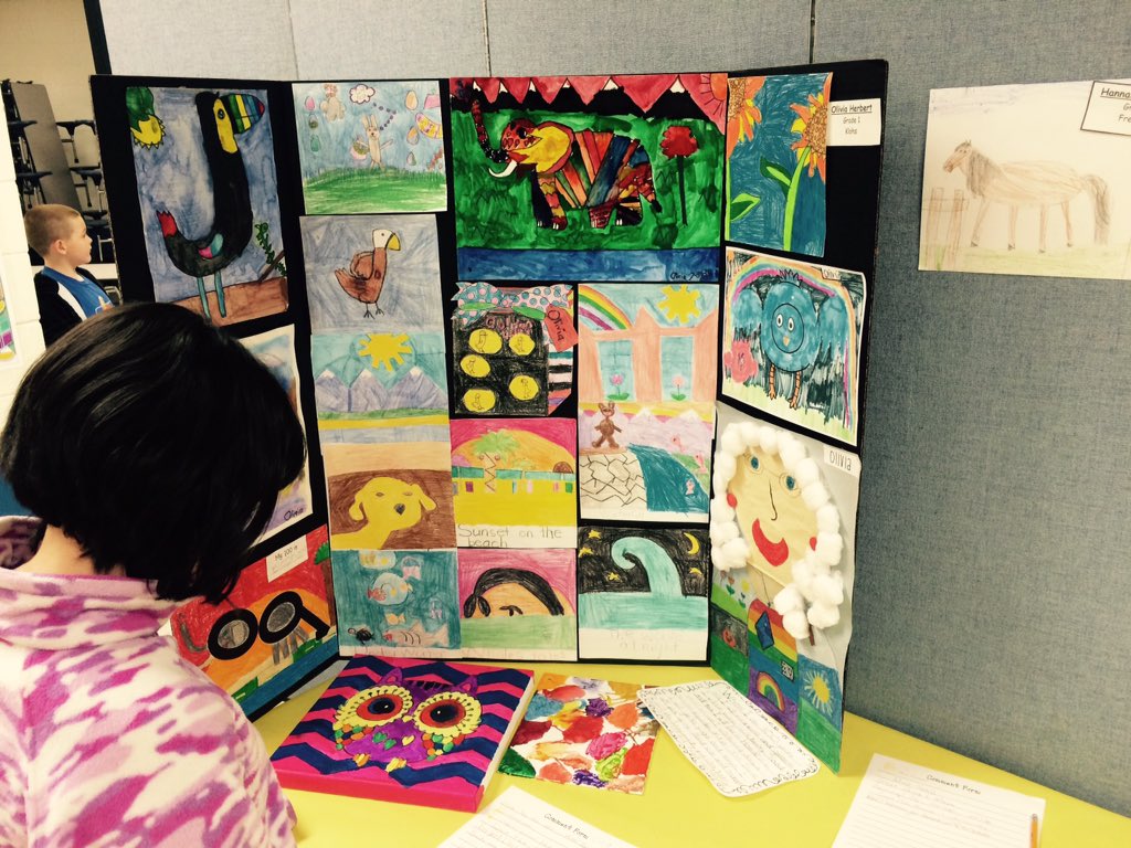 Student worked covered many categories - science, writing, paintings, collections and much more! Talented students!