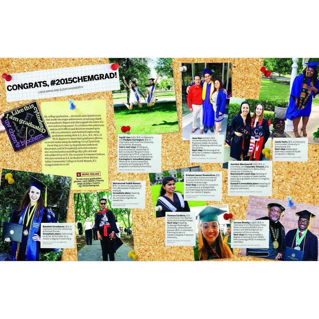 ACSDiversity's tweet photo. #TBT #2015ChemGrad https://t.co/r4AHTNh9gf. From May 1 share your #2016ChemGrad photo to enter to win ACS prizes. https://t.co/ZnJjkPqeFz
