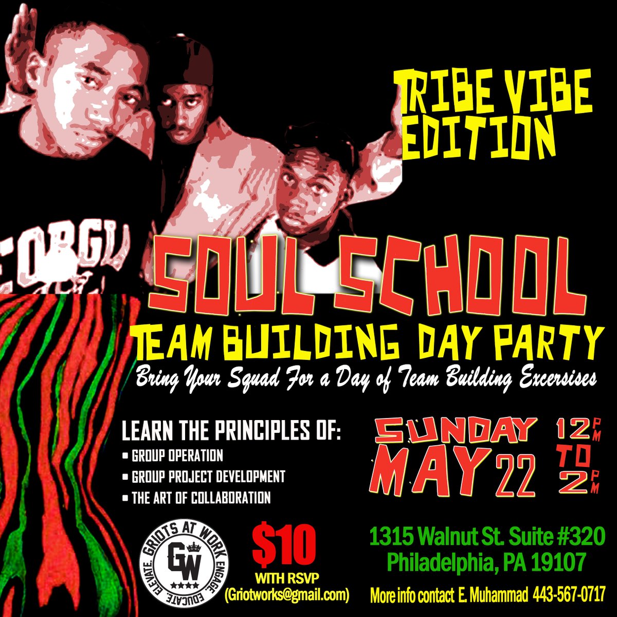 griotsatwork's tweet photo. The next SOUL SCHOOL IN PHILLY! Sunday May 22nd! BRING YOUR SQUAD! Registration link: https://t.co/99TIDnSoq8 https://t.co/5GeM1q06dj