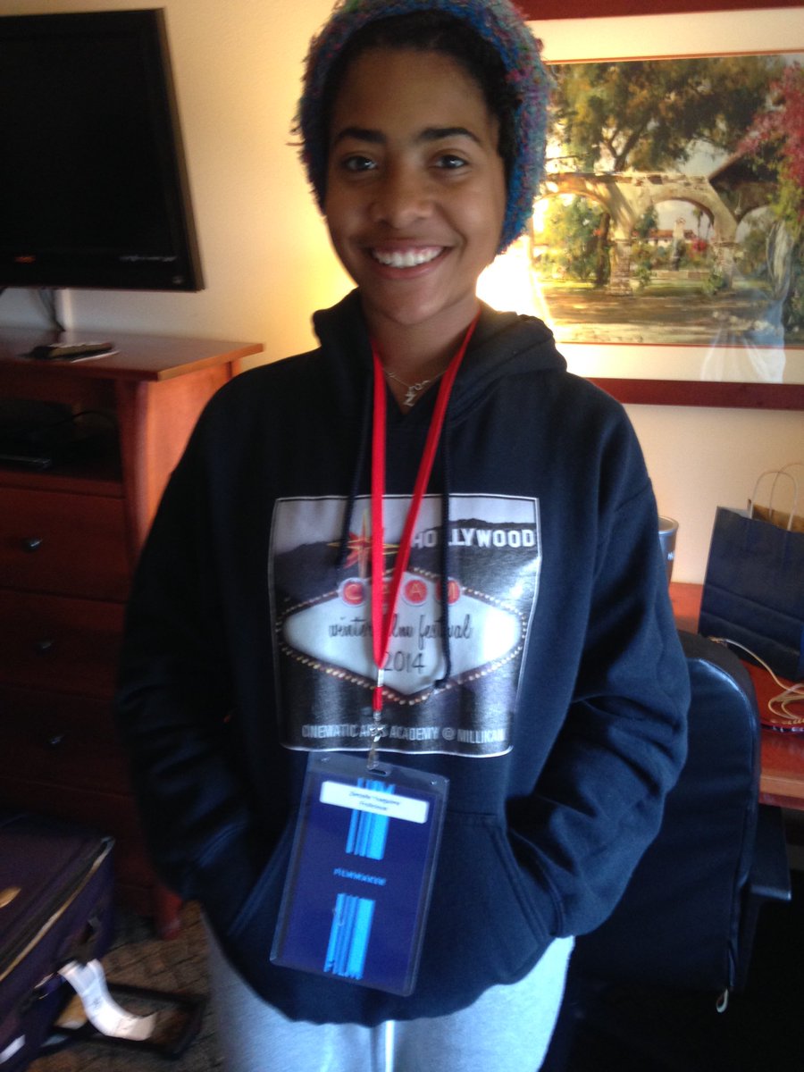 JoyDeMichelle's tweet photo. My 13 old in Seattle having her film screened in an international fest. #NFFTY #FutureOfFilms #Director #ZenzeleJoi https://t.co/DhBdoWVisc