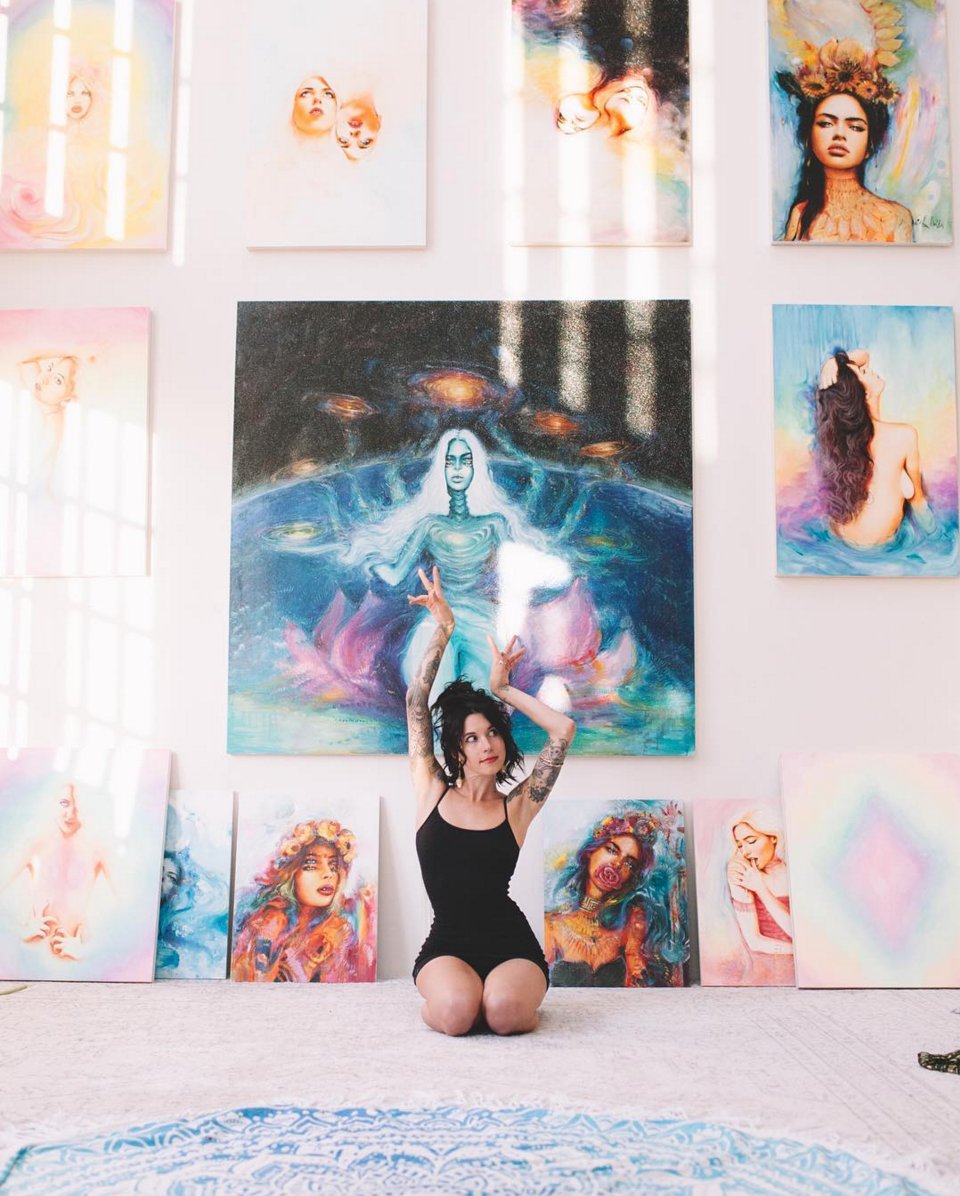 DaxGallery's tweet photo. You have three eyes. 
Two to look.
One to see.

#portals #oil #rainbow #charmaineolivia #daxgallery #art https://t.co/qBmBZ21VFv